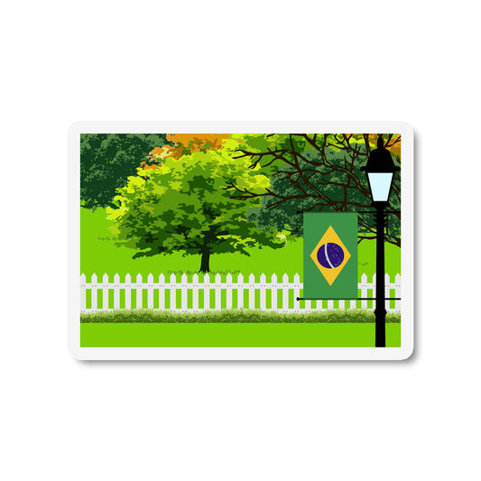 Brazil Trees and Street Lamp Magnets
