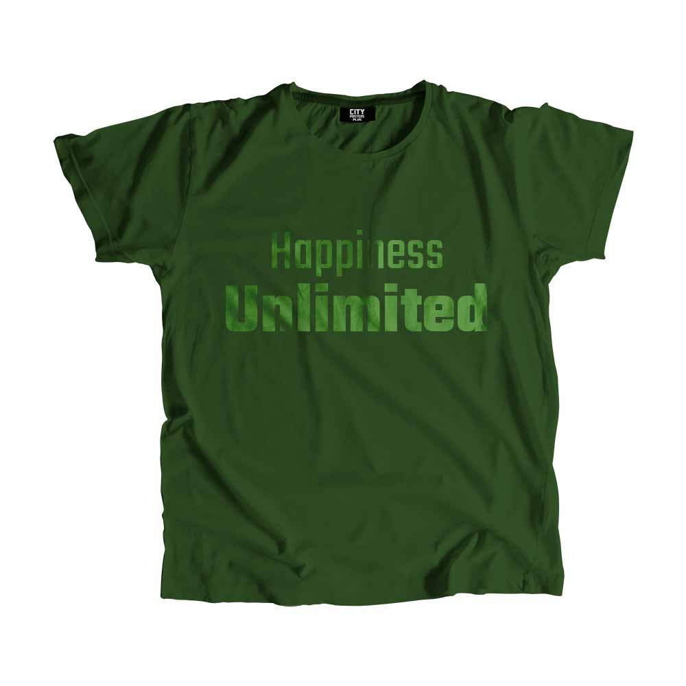 Happiness Unlimited Men Unisex T-Shirt Quote Unisex T-Shirt
