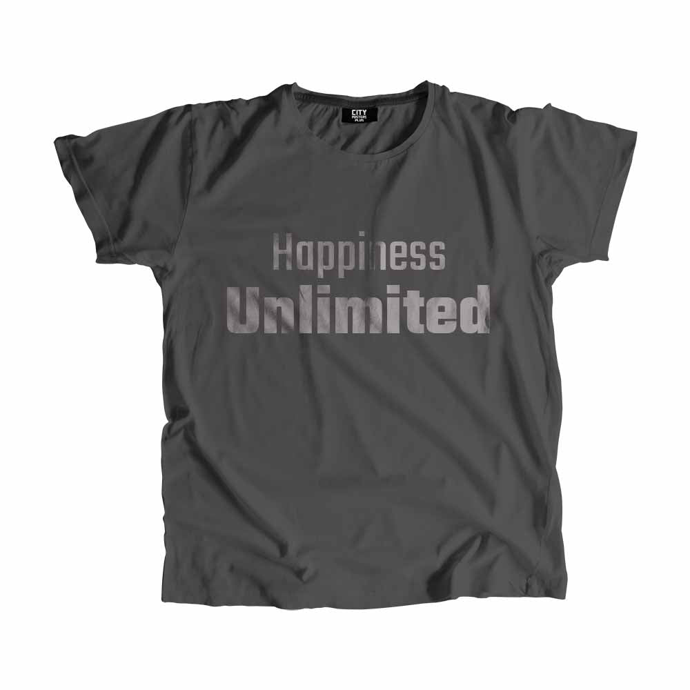 Happiness Unlimited Men Unisex T-Shirt Quote Unisex T-Shirt