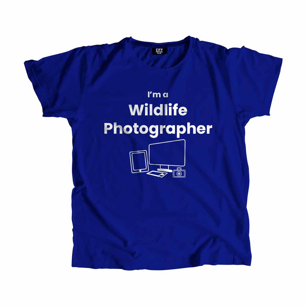 Wildlife Photographer Men Unisex T-Shirt (Royal Blue) Technology Unisex T-Shirt | City Posters Plus