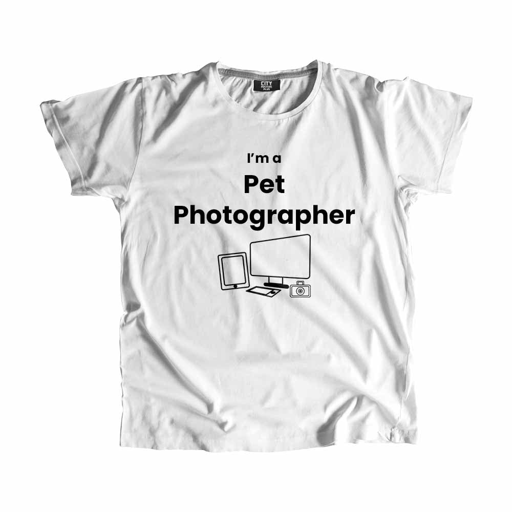 Pet Photographer Men Unisex T-Shirt (White) Technology Unisex T-Shirt | City Posters Plus