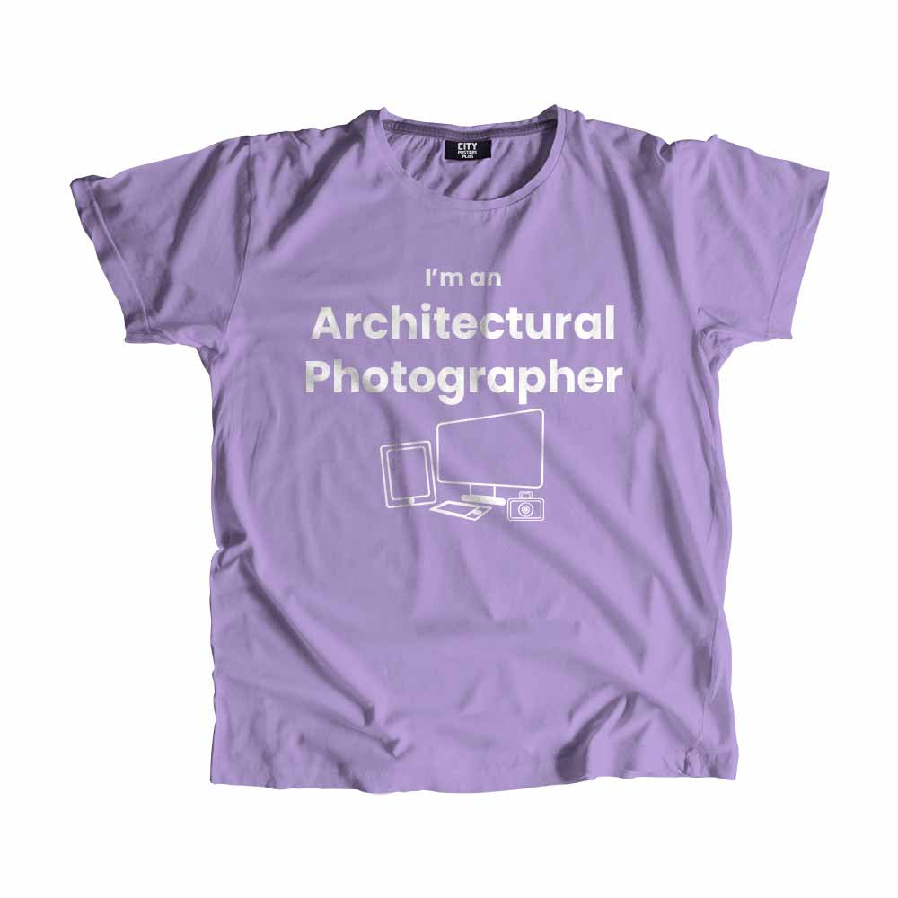 Architectural Photographer Men Unisex T-Shirt (Iris Lavender) Technology Unisex T-Shirt | City Posters Plus