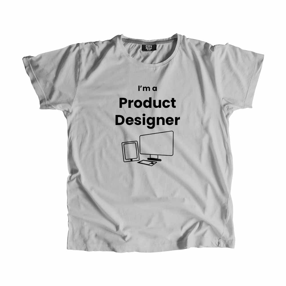 Product Designer Men Unisex T-Shirt (Melange Grey) Technology Unisex T-Shirt | City Posters Plus