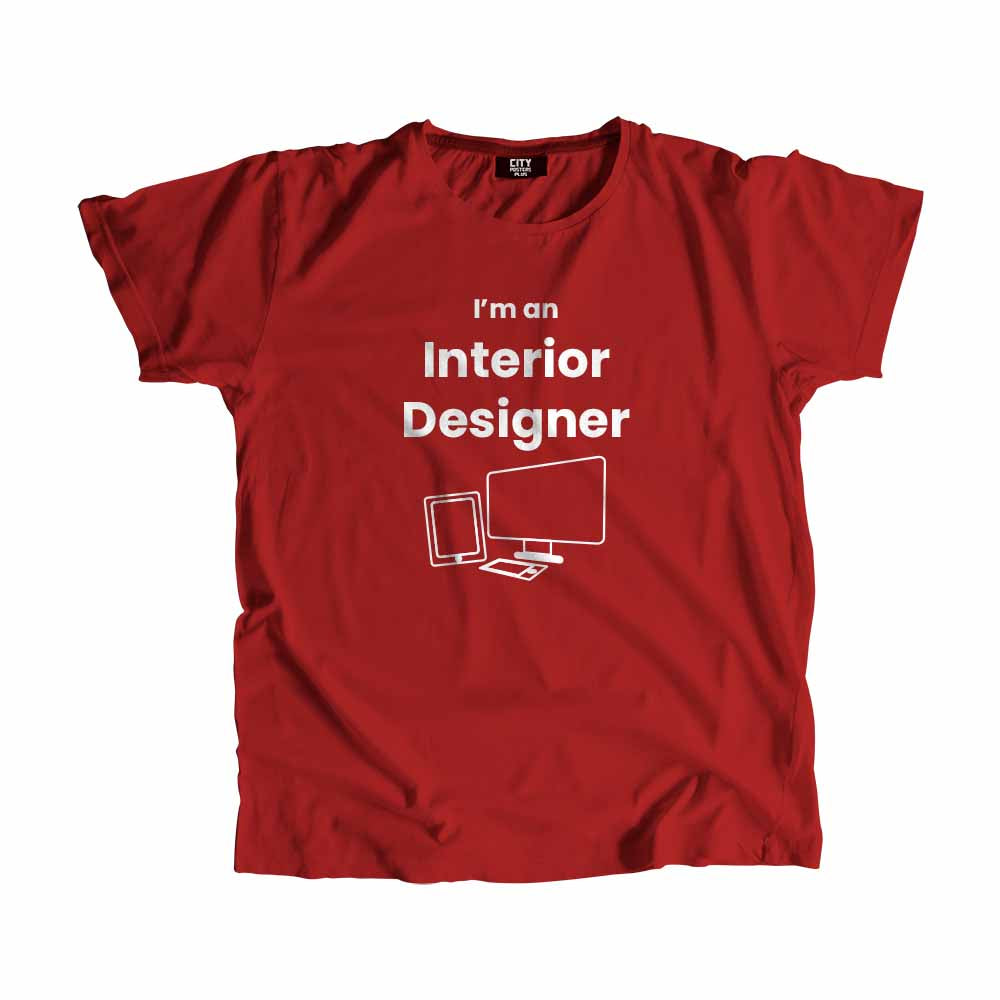 Interior Designer Men Unisex T-Shirt (Red) Technology Unisex T-Shirt | City Posters Plus