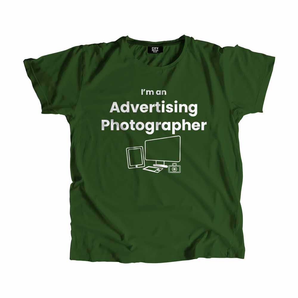 Advertising Photographer Men Unisex T-Shirt (Olive Green) Technology Unisex T-Shirt | City Posters Plus