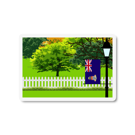 Cayman Islands Trees and Street Lamp Magnets