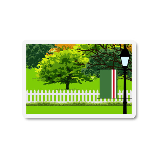 Chechen Republic of Ichkeria Trees and Street Lamp Magnets