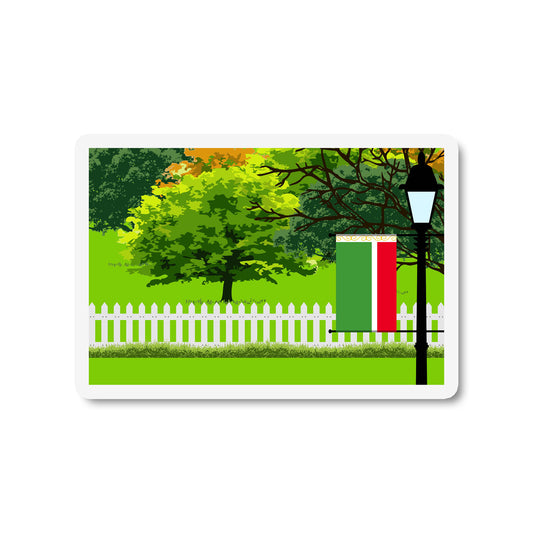 Chechen Republic Trees and Street Lamp Magnets