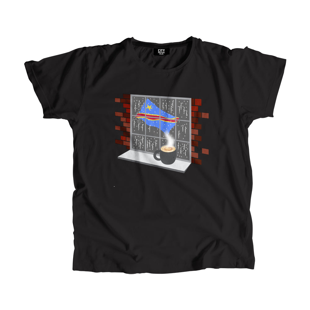 Congo Democratic Republic of the Coffee Rain Men Unisex T-Shirt | Coffee Lover Graphic Tee