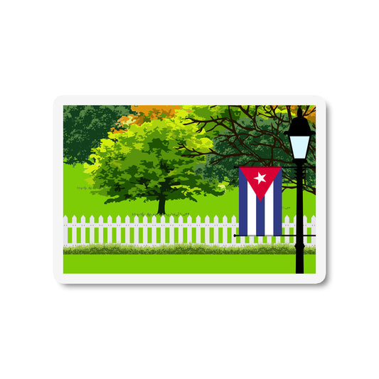 Cuba Trees and Street Lamp Magnets