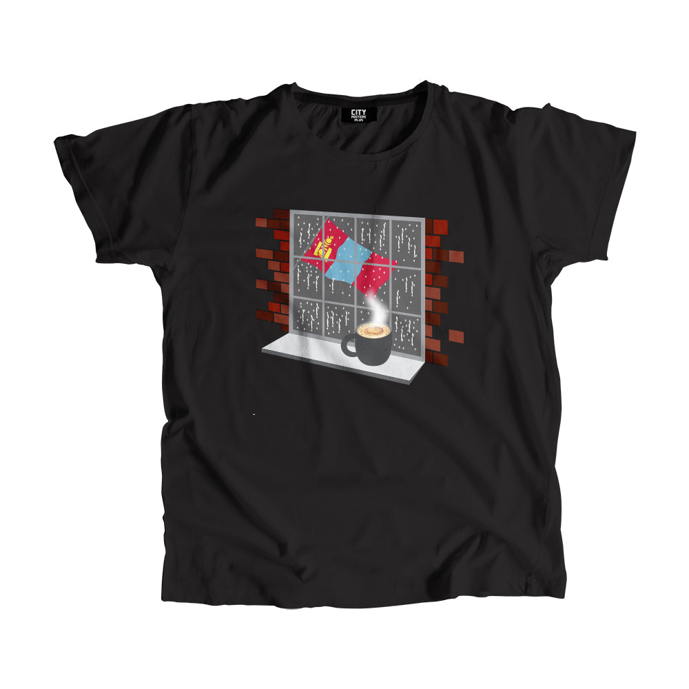Mongolia Coffee Rain Men Unisex T-Shirt | Coffee Lover Graphic Tee