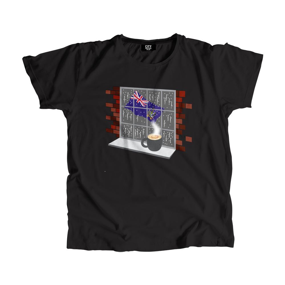South Georgia and the South Sandwich Islands Coffee Rain Men Unisex T-Shirt | Coffee Lover Graphic Tee