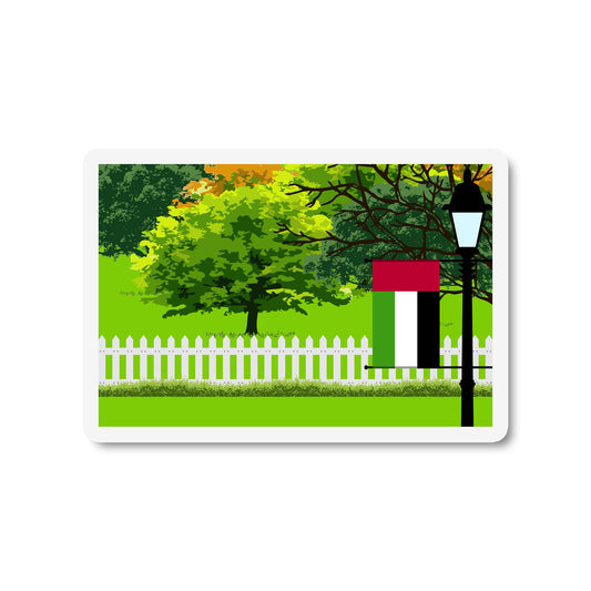 United Arab Emirates Trees and Street Lamp Magnets