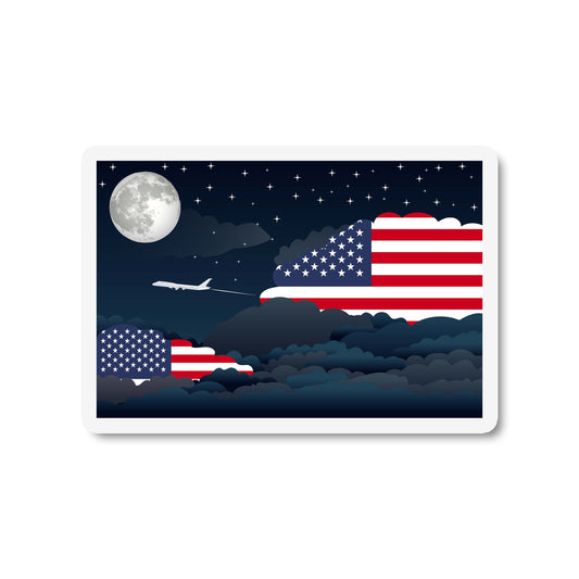 United States Night Clouds Magnets