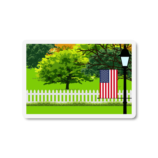 United States Trees and Street Lamp Magnets