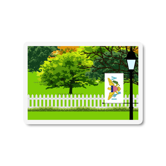 Virgin Islands US Trees and Street Lamp Magnets
