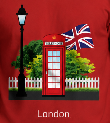 London Red Telephone Men Unisex Men Unisex T-Shirt (Red)
