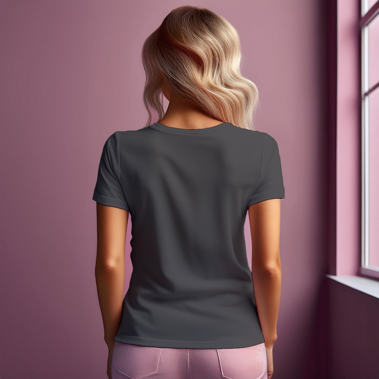 City Posters Plus 50 Number Women T-Shirt (Charcoal Grey) | Stylish Numeric Graphic Tee
