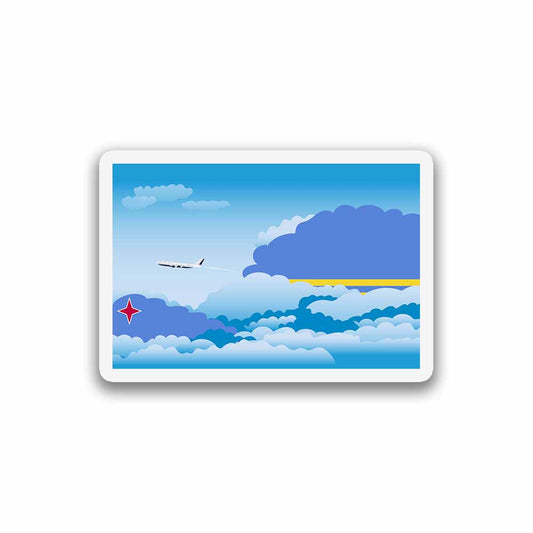 Aruba Day Clouds Magnets