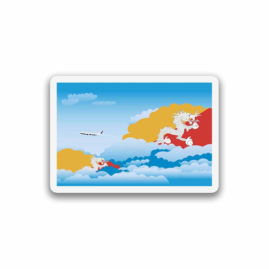 Bhutan Day Clouds Magnets