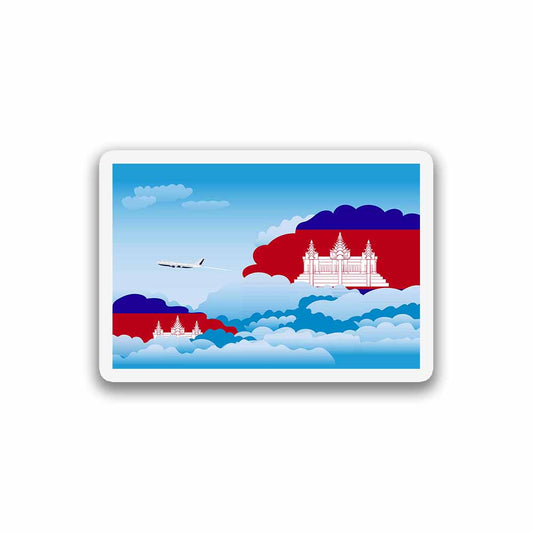 Cambodia Day Clouds Magnets
