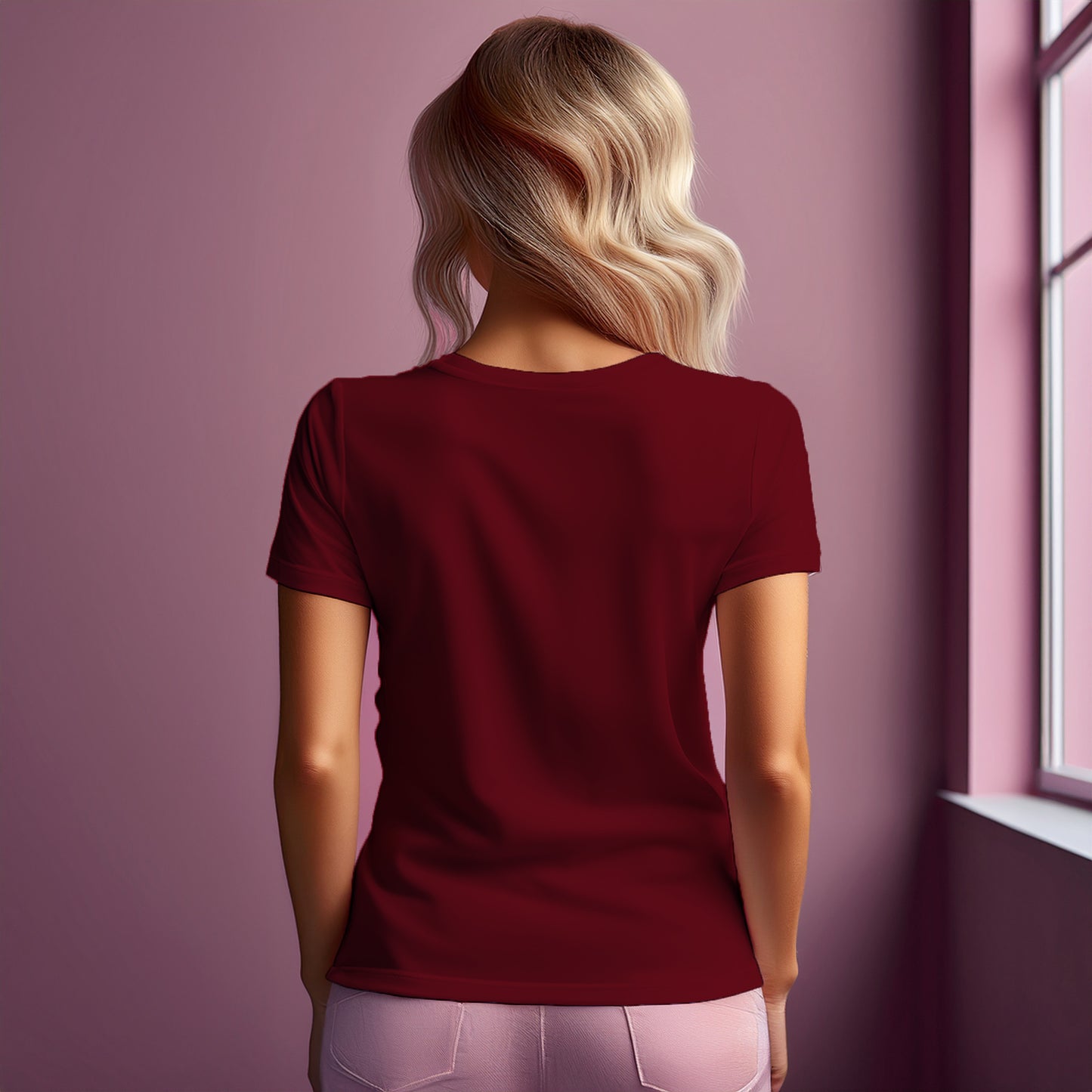 City Posters Plus 87 Number Women T-Shirt (Maroon) | Stylish Numeric Graphic Tee