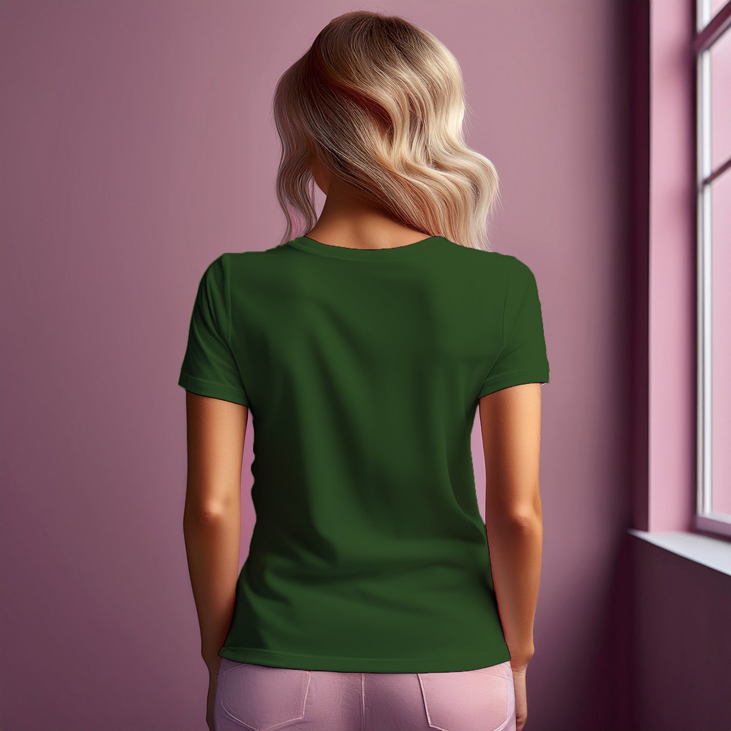 City Posters Plus 16 Number Women T-Shirt (Olive Green) | Stylish Numeric Graphic Tee