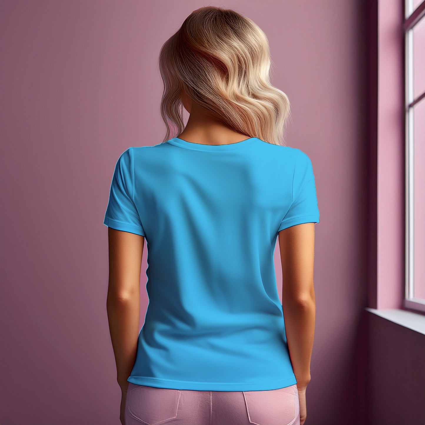 City Posters Plus 01 Number Women T-Shirt (Sky Blue) | Stylish Numeric Graphic Tee
