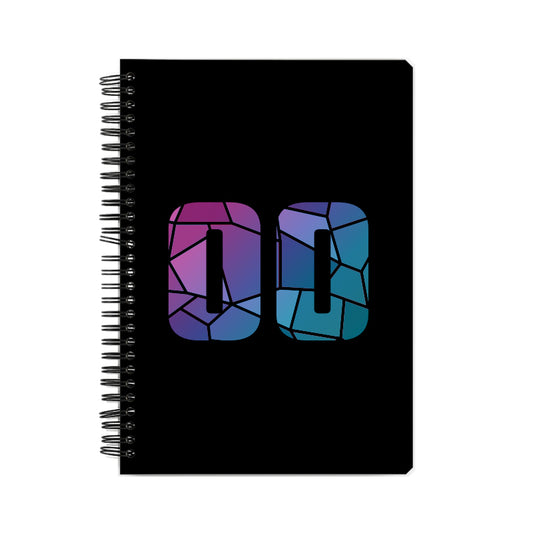 00 Number Notebook (Black, A5 Size, 100 Pages, Ruled, 4 Pack)