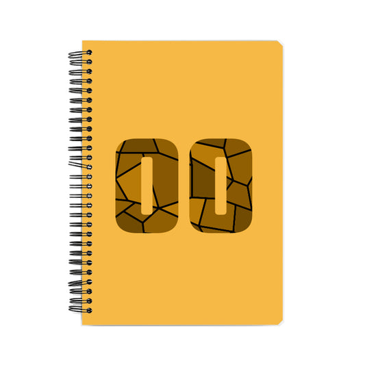 00 Number Notebook (Golden Yellow, A5 Size, 100 Pages, Ruled, 4 Pack)
