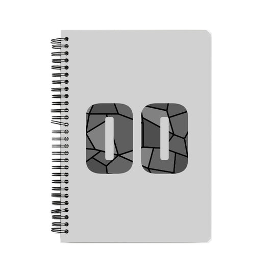 00 Number Notebook (Melange Grey, A5 Size, 100 Pages, Ruled, 4 Pack)