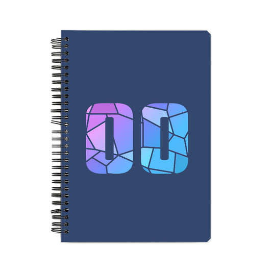 00 Number Notebook (Navy Blue, A5 Size, 100 Pages, Ruled, 4 Pack)