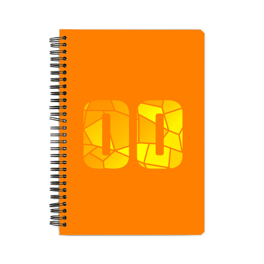 00 Number Notebook (Orange, A5 Size, 100 Pages, Ruled, 4 Pack)