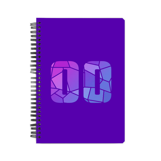 00 Number Notebook (Purple, A5 Size, 100 Pages, Ruled, 4 Pack)