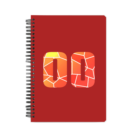 00 Number Notebook (Red, A5 Size, 100 Pages, Ruled, 4 Pack)