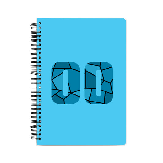 00 Number Notebook (Sky Blue, A5 Size, 100 Pages, Ruled, 4 Pack)