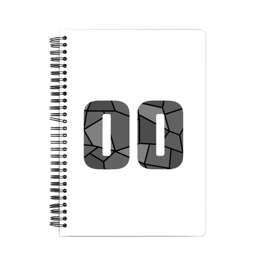 00 Number Notebook (White, A5 Size, 100 Pages, Ruled, 4 Pack)