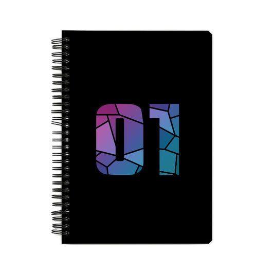 01 Number Notebook (Black, A5 Size, 100 Pages, Ruled, 4 Pack)