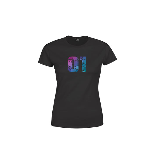 01 Number Women's T-Shirt (Black)