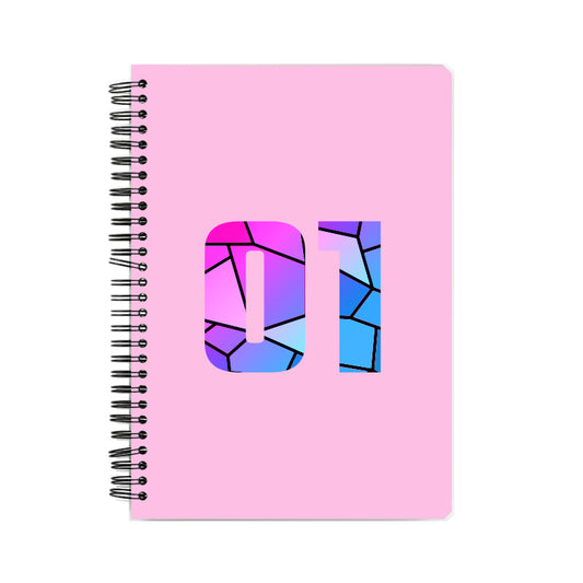 01 Number Notebook (Light Pink, A5 Size, 100 Pages, Ruled, 4 Pack)