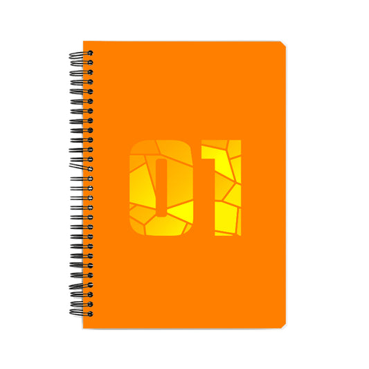 01 Number Notebook (Orange, A5 Size, 100 Pages, Ruled, 4 Pack)