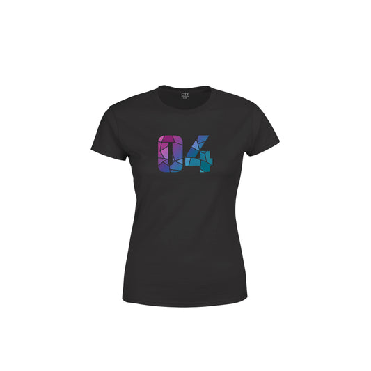 04 Number Women's T-Shirt (Black)