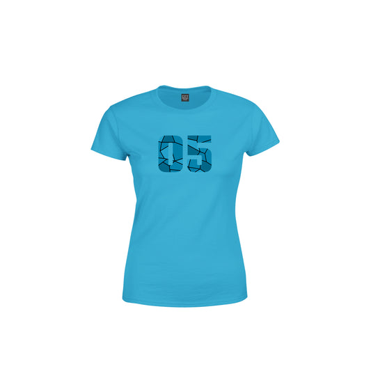 05 Number Women's T-Shirt (Sky Blue)
