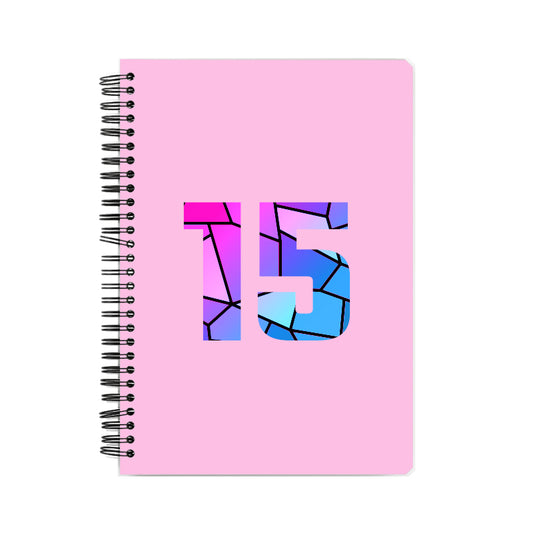 15 Number Notebook (Light Pink, A5 Size, 100 Pages, Ruled, 4 Pack)