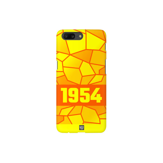 1954 Year Apple iPhone 14 Pro Max Glass Mobile Cover Cases (Orange)