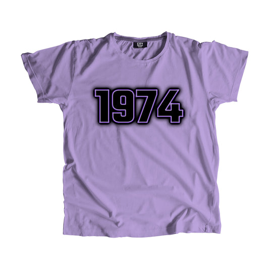 1974 Year Men Women Unisex T-Shirt (Irish Lavender)