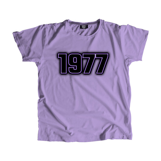 1977 Year Men Women Unisex T-Shirt (Irish Lavender)