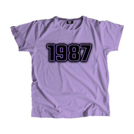 1987 Year Men Women Unisex T-Shirt (Irish Lavender)