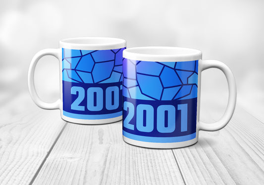 2001 Year Mug (11oz, Royal Blue)