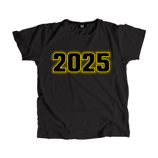 2025 Year Men Women Unisex T-Shirt (Black)